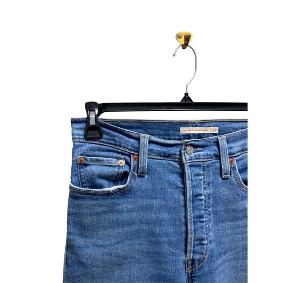 Levi’s Ribcage Straight Ankle Jeans Blue Size 27 - Picture 10 of 15